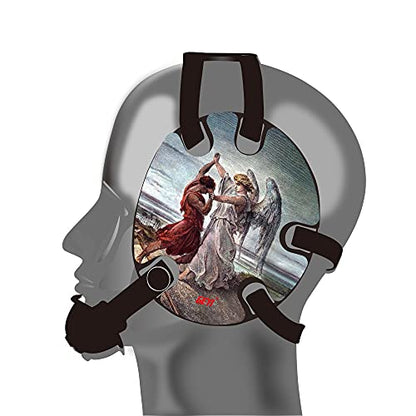 Wrestling Headgear Jacob Wrestled God Sticker (Black) - color: Black