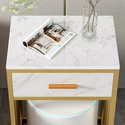 Sweeper Robot Storage Cabinet Sweeper Marble Shelves Above Living Room Fish Tank Shelf Sofa Side Table Storage Cabinet Sweeper Organizer(50x40x83cm) - size: 50x40x83cm