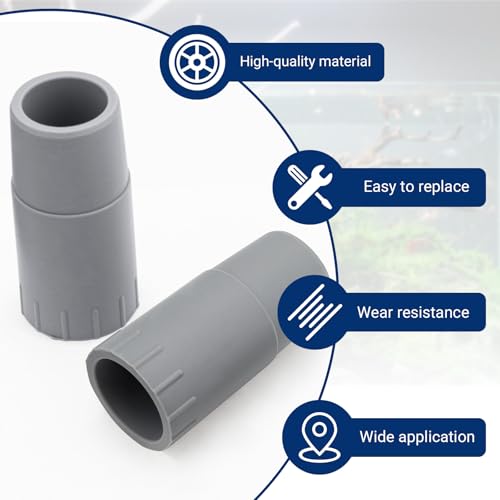 Aquarium Rubber Adapter Ribbed Hosing for Fluval 304/305/306/307/404/405/406/407, 2 Pack