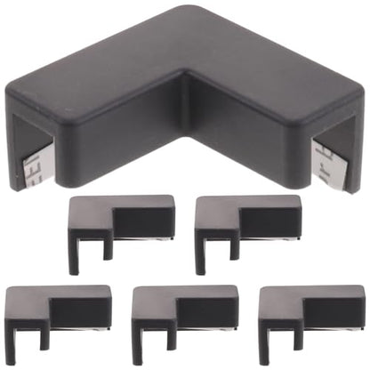 LIOOBO 6pcs Silicone Corner Guards Soft Impact-Resistant Protectors for Fish Tank and Pet Carrier Safety, Medium Black Bumpers for Furniture Babyproofing