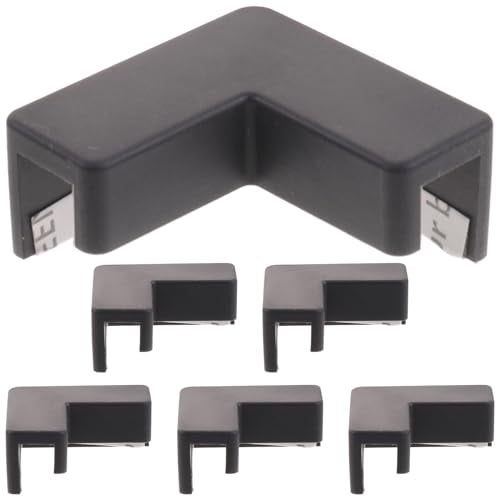 6pcs Black Silicone Corner Protectors for Fish Tank and Pet Carrier, Supple Bumpers for Tank and Table Edge Safety, Medium Size Protective Corner Guards