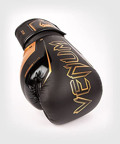Venum Elite Evo Boxhandschuhe - color: Black/Bronze, size: 14 oz