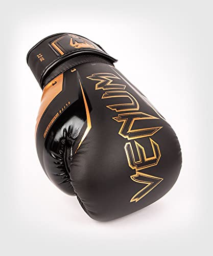 Venum Elite Evo Boxhandschuhe - color: Black/Bronze, size: 12 oz