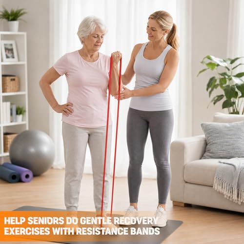 5-Pack Resistance Bands Set, Exercise Bands with Handles & Door Anchor, Stretch Bands for Pull Up Assistance, Home Gym & Strength Training