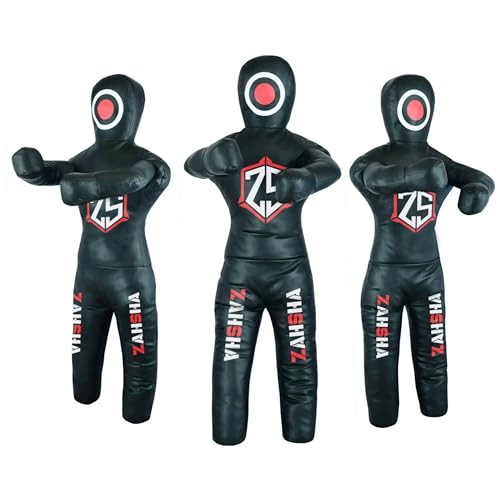 BJJ Wrestling Grappling Throwing Dummy Bag, Unfilled, PU Leather - size: 72 inches| 180cm|6 Feet