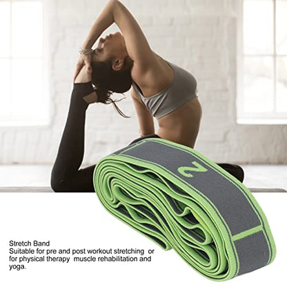 Topyond Numbered Stretch Band Strap - Elastic Stretching Strap for Exercise | Fitness, and Workout - Improve Flexibility and Mobility