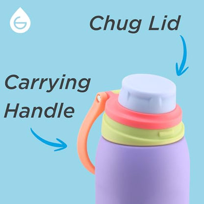 GROSCHE Kamloops Triple-Wall Bottle with Chug Lid, Ocean Drift, 24 oz - color: Ocean Drift