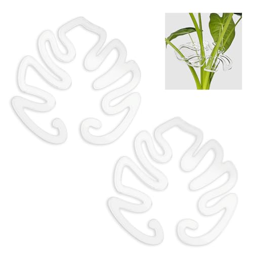 2 Pack Plant Stem Support,Plastic Monstera Plant Support, Climbing Houseplant Stem Supports, Stem Hook Growth Accessories for Plant