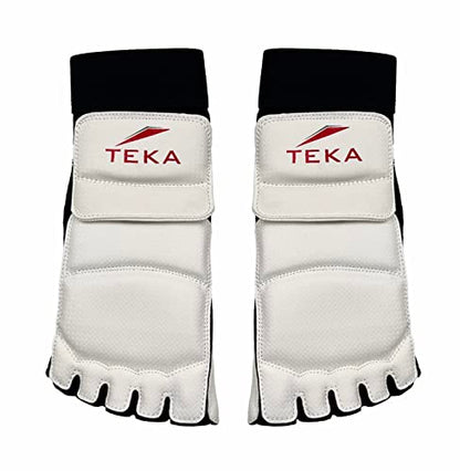 Taekwondo Foot Guard Protector Gear for Sparring MMA Training Competition Kickboxing Karate Boxing Martial Arts Kung Fu Punch Bag TEKA (Pair) (M) - size: Medium