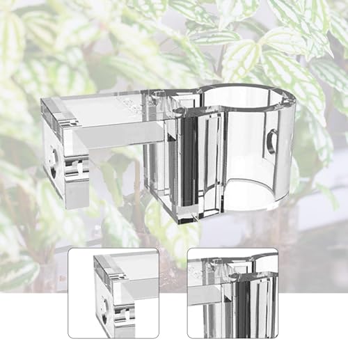6-Piece Aquarium Plant Holder, Transparent PC Hanging Planter Cup for Hydroponic Cultivation on Tanks Up to 10mm Glass