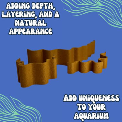 REEFSHAPE Aquarium or Terrarium Substrate Cliffs Combo Pack | Separate Substrate Layers in Aquariums or Terrariums to Create Cliffs & Depth | Made in USA (Cliff Combo, Tan)