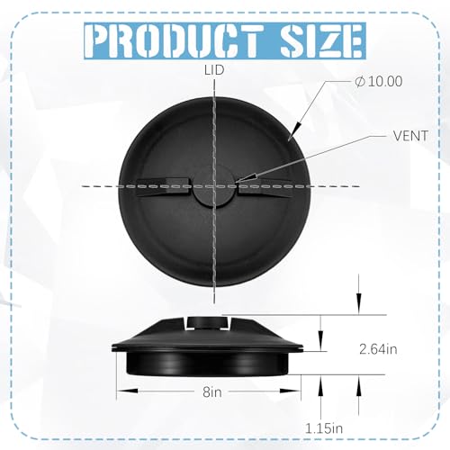 8" Threaded Vented Lid and Ring Replacement for Sprayers and Agricultural Tanks Chemical-Resistant Secure Leak-Free Fit Tank Accessories