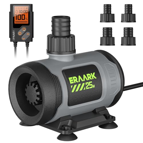 650GPH Submersible Water Pump 25W Ultra Quiet Small Fountain Pump with control box can control the water flow and adjust the flow rate for Aquariums, Fish Tank, Pond, Hydroponics (Black)