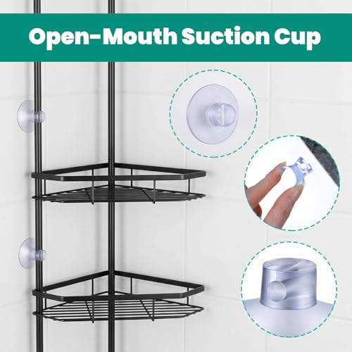 Bremorou 10Pcs Suction Cups For Shower - Heavy Duty Suction Cups, Shower Caddy Connectors, Clear PVC Suctions Pads, No Drilling Kitchen Rack for Bathroom Wall Door Glass Window