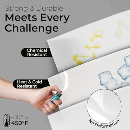 Exactly Rubber - Translucent Silicone Sheet, 50A Durometer Rubber Sheet, Semi Clear Silicone, Resistant -80 to 450°F, Food-Grade Silicone Placemat, 450% Elongation, Made in the USA, 1/16 x 12" x 18" - size: 1/16 x 12 x 18