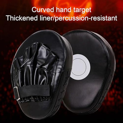 Boxing Pads Training Shock-absorbing Punching Mitts Training Paws Martial | Curved for Jiu-jitsu Kali Thai Karate Home Gym Club Boxing Equipment - color: Red