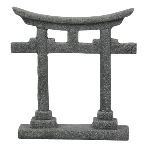 Fish Tanks Decoration Aquariums Japanese Torii Gate Ornament Garden Landscape Hideouts Cave House Dollhouse Accessories, 7.1x2.3x8.3cm - size: 7.1x2.3x8.3cm