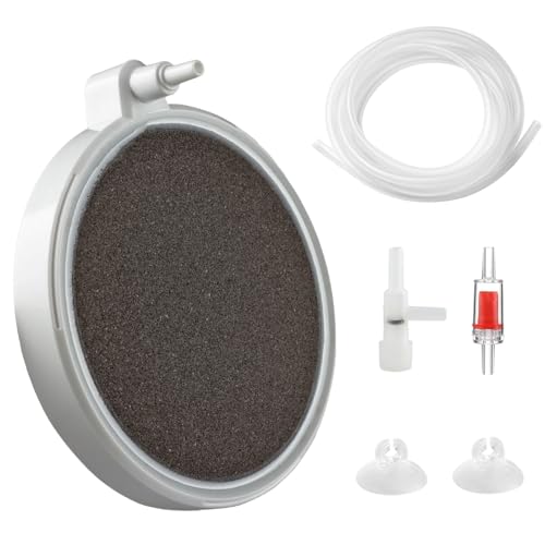 Fish Tank Air Stone, 2 Inch Nano Ultra-High Dissolved Oxygen Diffuser Bubbler, Make Super Tiny Bubbles for 2-30 Gall0n Hydroponics and Aquarium Fish Tank