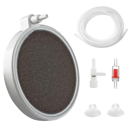 Fish Tank Air Stone, 2 Inch Nano Ultra-High Dissolved Oxygen Diffuser Bubbler, Make Super Tiny Bubbles for 2-30 Gall0n Hydroponics and Aquarium Fish Tank