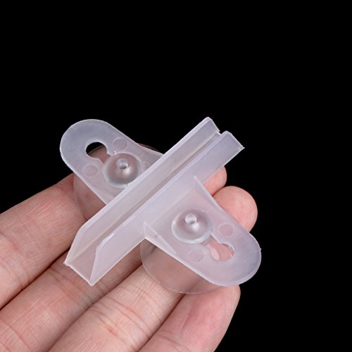 5 Pack Aquarium Isolation Plate Fish for Tank Divider Clip 1.2in Suction Cup Dividers Holder Bracket Plastic Sheet Holde Aquarium Heater Light Thermometers Gravel Sand Decorations