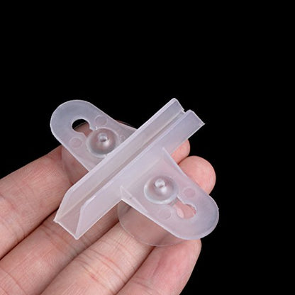 5 Pack Aquarium Isolation Plate Fish for Tank Divider Clip 1.2in Suction Cup Dividers Holder Bracket Plastic Sheet Holde Aquarium Heater Light Thermometers Gravel Sand Decorations