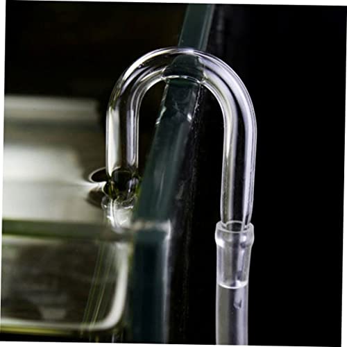 Hemobllo U-shaped Diffuser Tube for Aquarium Glass Tubing Easy to Install Carbon Dioxide Diffuser for Fish Tanks Connector Lightweight Convenient Aquarium Accessory