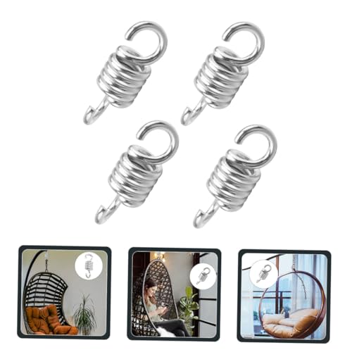 4pcs Stainless Steel Swing Springs for Hanging Chair and Hammock - size: 11.30X3.90X3.90CM
