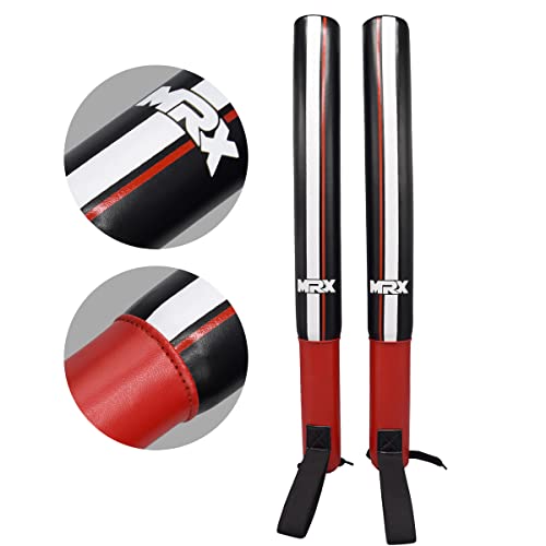 MRX MMA Boxing Training Striking Sticks Padded Pair Boxing Focus Precision Sticks Punch Speed Training Hand Target Ideal for Martial Arts, Muay Thai - color: Black Red
