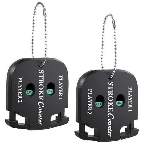 GreenHaven Mini Golf Score Shot Stroke Counter Clicker Key Chain 2 Pack
