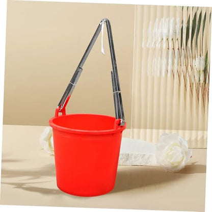 Abaodam Stainless Steel Bucket Tool Organizer Metal Clasp Heavy-Duty Fishing Bucket Holder for Outdoor and Kitchen Use Pail Shoulder Strap Clip