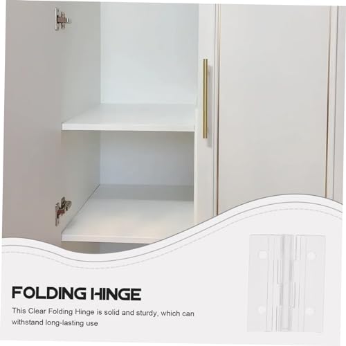 GLEAVI 2sets Folding Acrylic Hinges for Jewelry Boxes and Crafts Design Easy Installation Suitable for Furniture and Aquarium Covers