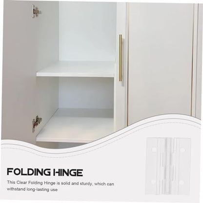 GLEAVI 2sets Folding Acrylic Hinges for Jewelry Boxes and Crafts Design Easy Installation Suitable for Furniture and Aquarium Covers