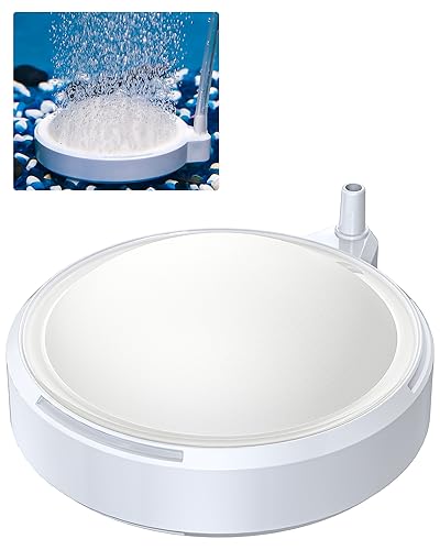 Pawfly Aquarium Hemispherical Air Stone for Air Pump Fish Tank Air Stone Disc Bubbler Round Micro Bubble Release Tool Oxygen Diffuser for Fish Tanks Buckets Small Ponds and DWC System