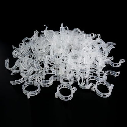Tomato Clips for Climbing Plants 100 Pack, Plant Support Clips & Garden Clips for Vegetables Vine, Clear Reusable Plastic Plant Clips Indoor Outdoor Gardening