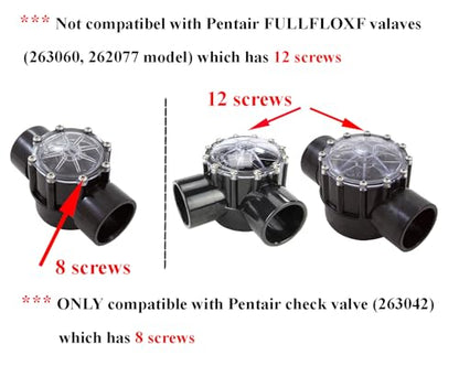 ATIE Upgraded Pool Check Valve Rebuild Kit Compatible with 263042Z Check Valve Rebuild Kit for Pentair 2" Check Valve 263042 ONLY (Not Compatible with FullFLOXF Check Valves 263060 & 263077) (1 Pack)