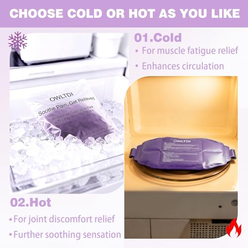 Ice Packs Soft Flexible Gel Pack for Injuries Reusable Cold Hot Therapy for Shoulder Knee Back Elbow Leg Hip Arm for Muscle Relief & Recovery 17.5'' x 9.5'' Purple - color: Purple