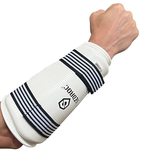 Padded Arm Guards, Taekwondo Forearm Pads | TKD Protectors, For Kids and Adults - size: Medium