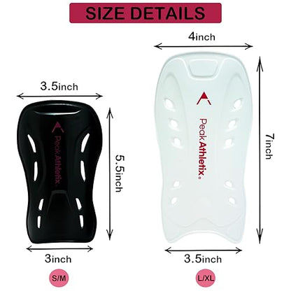 Soccer Shin Guards – Lightweight Protective Gear for Youth & Adults - color: White, size: Large-X-Large