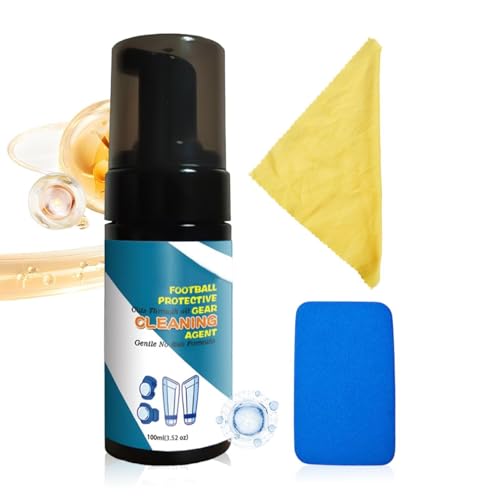 Gym Equipment Cleaner,100ml Fitness Care Odor Remover Foam - Goalkeeper Glove Spray | for Shoes Work Boots Clothing Helmet Pads Yoga Mats Hockey Baseball Football