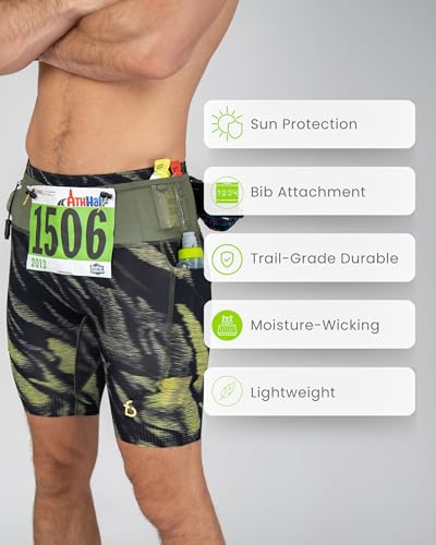 FlipBelt Men's Running Compression Shorts with Built-in Running Belt - color: Trail Pinnacle Black, size: X-Large