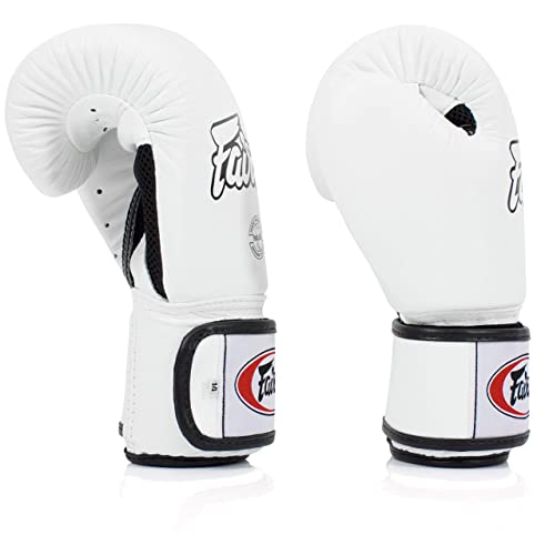 Fairtex BGV1BR Boxing Gloves & Deodorizer Set | Breathable, Shock Absorbent Muay Thai Gloves with Odor Neutralizing Inserts | Perfect for Boxing, Kickboxing, MMA, & Fitness