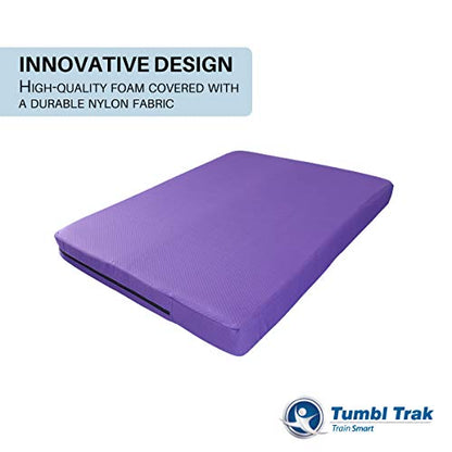 Tumbl Trak Home Practice Mat, 4 ft x 6 ft x 6 in, Soft Pillow Mat, Thick Gymnastics Landing Mat for Home - color: Purple