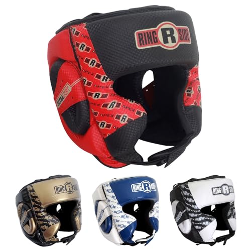 Ringside Competition Boxing Headgear, USA Boxing Approved - color: Black/Red, size: Large-X-Large