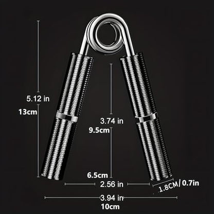 Silver 50LB-400LB Metal Hand Grip Strength Trainer Set - color: Black, size: 4Pack(50LB-200LB)