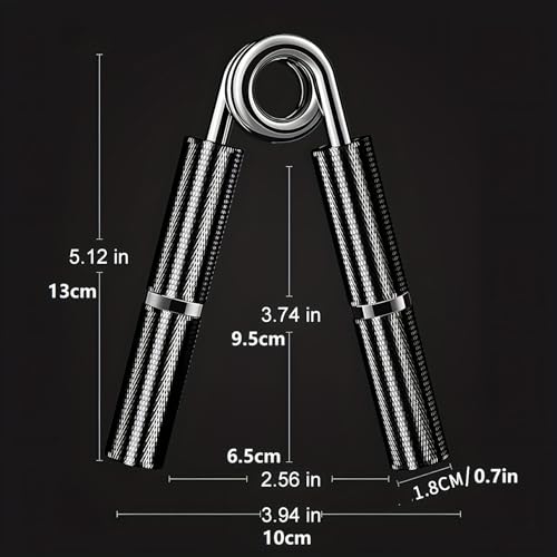 Silver 50LB-400LB Metal Hand Grip Strength Trainer Set - color: Black, size: 3Pack(50LB-150LB)