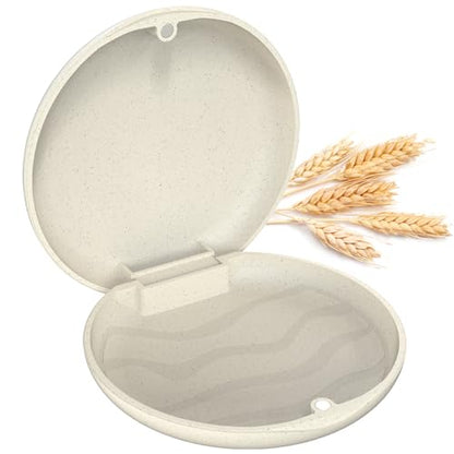 Slim Aligner Case with Night Guard, Premium Retainer Mouth Guards Travel Case-Ivory - color: Ivory