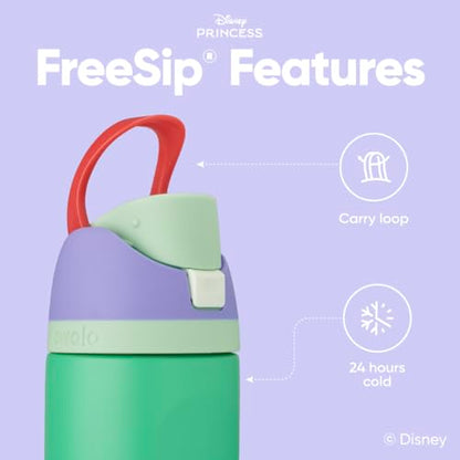 Owala Princess FreeSip Stainless Steel Water Bottle 24 oz Ariel - color: Ariel, size: 24 Ounces