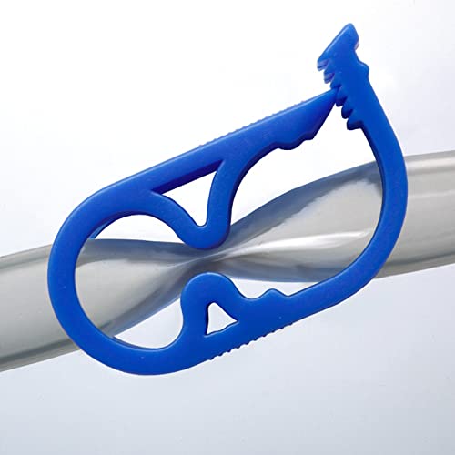 Murtenze 6Pcs Siphon Hose Clamp, Flow Control Clamp Adjustable Tube Clamp Plastic Tubing Clamps, Blue