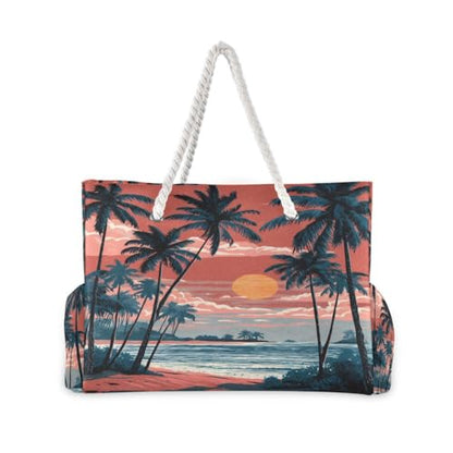 senya Large Beach Bags Totes Canvas Tote Shoulder Bag Soft Wave Water Resistant Bags for Gym Travel Daily Ocean - color: Palm Trees Sunset