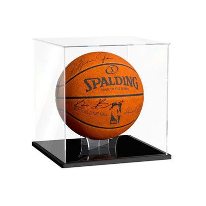 Basketball Display Case, Clear Acrylic Full Size Basketball Case - size: 11 x 11 x 11.4 inches